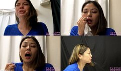 Saryu Usui - CLOSE-UP of Japanese cute girl SNEEZING sneez-16