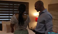 Young Brunette Violet Starr Gives Sloppy Deepthroat To Her Dad Charles Dera