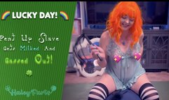 Lucky Day! Pent Up Slave Gets Milked AND Gassed Out!