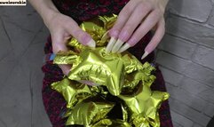 Long Nails Burst Foil Balloons