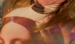 Blasphemous masturbation; Under the watchful eyes of the Madonna