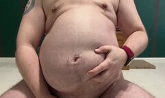 Trans Man Masturbates to His Fat Gut