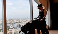 Latex Goddess DominaFire Pegging her Sissy