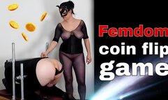 Orgasm for me or Bigger Buttplug for You? Femdom Coin Toss Game