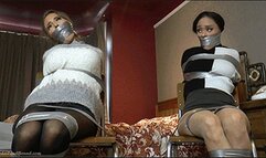 Tamara & Emma in: Incident at MidSeason Lodge: ChairBound Sleuth Hostages Gallantly Battle Their Bonds Hidden from View! (HD)