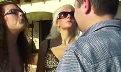 Covering fuck face in spit - Bitchy Brats & Fuck Face - MP4 Clip