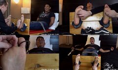 Carlos Tickled in the Stocks