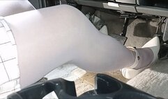 cranking white pumps