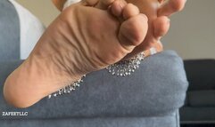 “Smacking my oily soles”