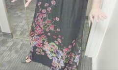 Tempest showing in black floral dress