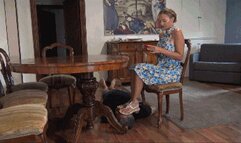 GABRIELLA - Your face is just a place to rest my feet - Face as a footstool under shoes and feet, foot worship, foot massage on face (For mobile devices)