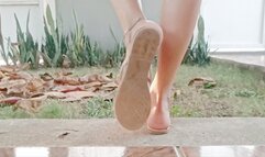 Katherine sexy foot tease in the garden