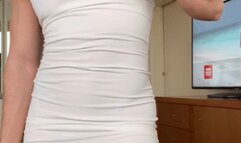 Tight white dress