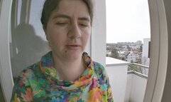 Smoking bubbles and smoke into your face, spitting too