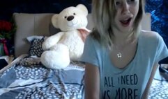 Busty Babe playing around wtih toys for you