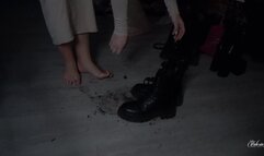 Dirty feet, with sushi and spit for cute bitch Lexi! 4K