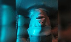 Shocking my rubber slave