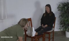 Around Mistress Natasa's legs Sneaker worship wmv