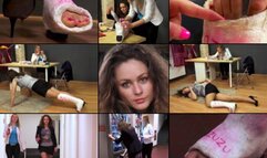 Zuzu Term SLWC Dealing with Her Aching Casted Foot at the Office with Foot Play