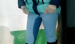 Erika pissed her pants on the street