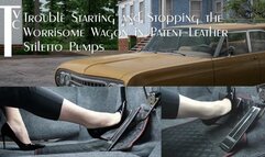 Starting and Stopping the Worrisome Wagon in Patent Leather Stilettos Pumps (mp4 720p)