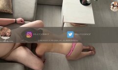 amateur MILF gives a beautiful blowjob and swallows all the cum