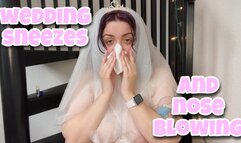 wedding sneezes and nose blowing