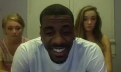 Lucky black dude gets to fuck 2 white hotties all day