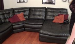 This babe smells her own stinky, pantyhosed feet!