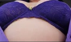 Goth Girl GROWTH! Curvy Gothic Witch with Purple Hair rapidly grows from Messed up Potion MP4 640 Dress destruction and Buttons Popping