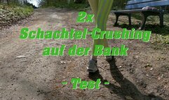 2x box crush on the bench, test - 2x Schachtelzerdrücken auf der Bank, Test