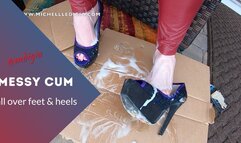 POV: YOUR CUM ALL OVER MDIGIA'S FEET & HEELS