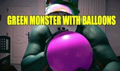 THE GREEN OGRE WITH BALLOONS