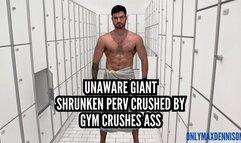 unaware giant - shrunken perv crushed by gym crushes ass