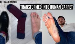 transformed into human carpet - gay foot domination
