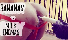 Femdom enema & banana experiments