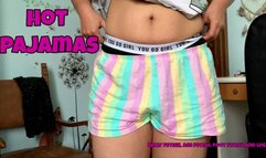 hot pajamas - I turn your head in my pajamas showing my ass, belly and feet