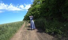 I press on the gas pedal in black sandals Pc