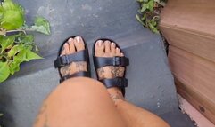 Giantess lola walks trys out out a new pair of flip flops crushing antthing in her path towering over you Stinping and upskirt pov Foot & Toe fetish voyeur what did I just step on?