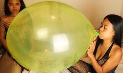 Sexy Camylle And Stella Blow Up And POP Your New Balloons