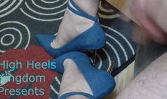 Man In New Pair Jeans High Heels