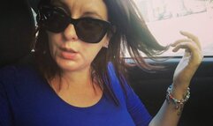 Driving in flip-flops and pedaling blue nail polish 1080HD