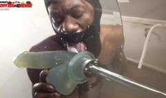 ANGLE 6of6 Skinny Twink Ass To Mouth after big loose farting butthole swallows giant footlong dildo to the balls and back