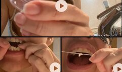 DENTAL FLOSS AND BRUSH