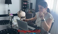 Secretary is burping loud and farting a lot