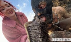 Scrubbing him down and busting his balls - Miss Eva Ray - MP4 HD