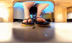 Qiqi Treads on 3 European Dwarves under her Office Desk 360VR MP4