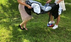 2 girls with high heels vs orca