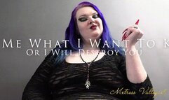 Tell Me What I Want Too Know Or I Will Destroy You! (wmv)