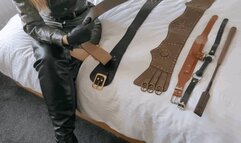 WIDE LEATHER BELT FETISH (720P)